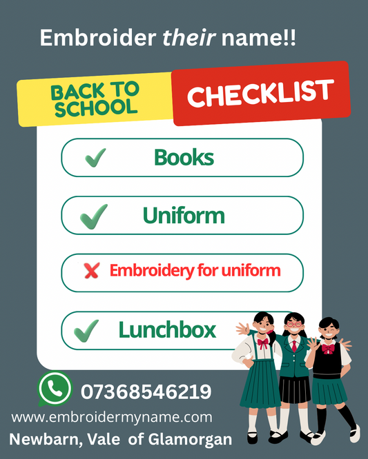 Back to school embroidery service!!