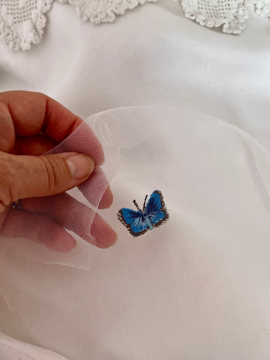 Hand embroidered butterflies