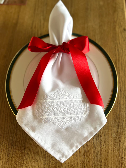Personalised Table Napkins For Weddings