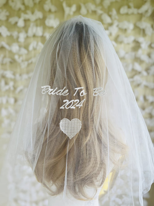 Bride To Be 2024 Two Layer Veil