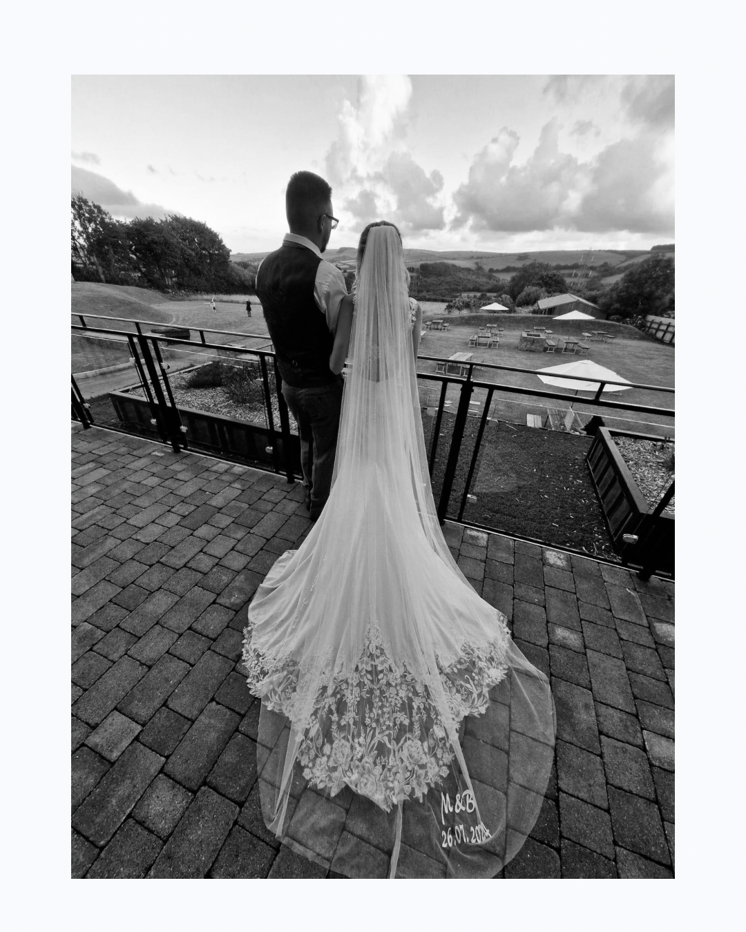 Initials & Date Embroidery Service For Your Wedding Veil