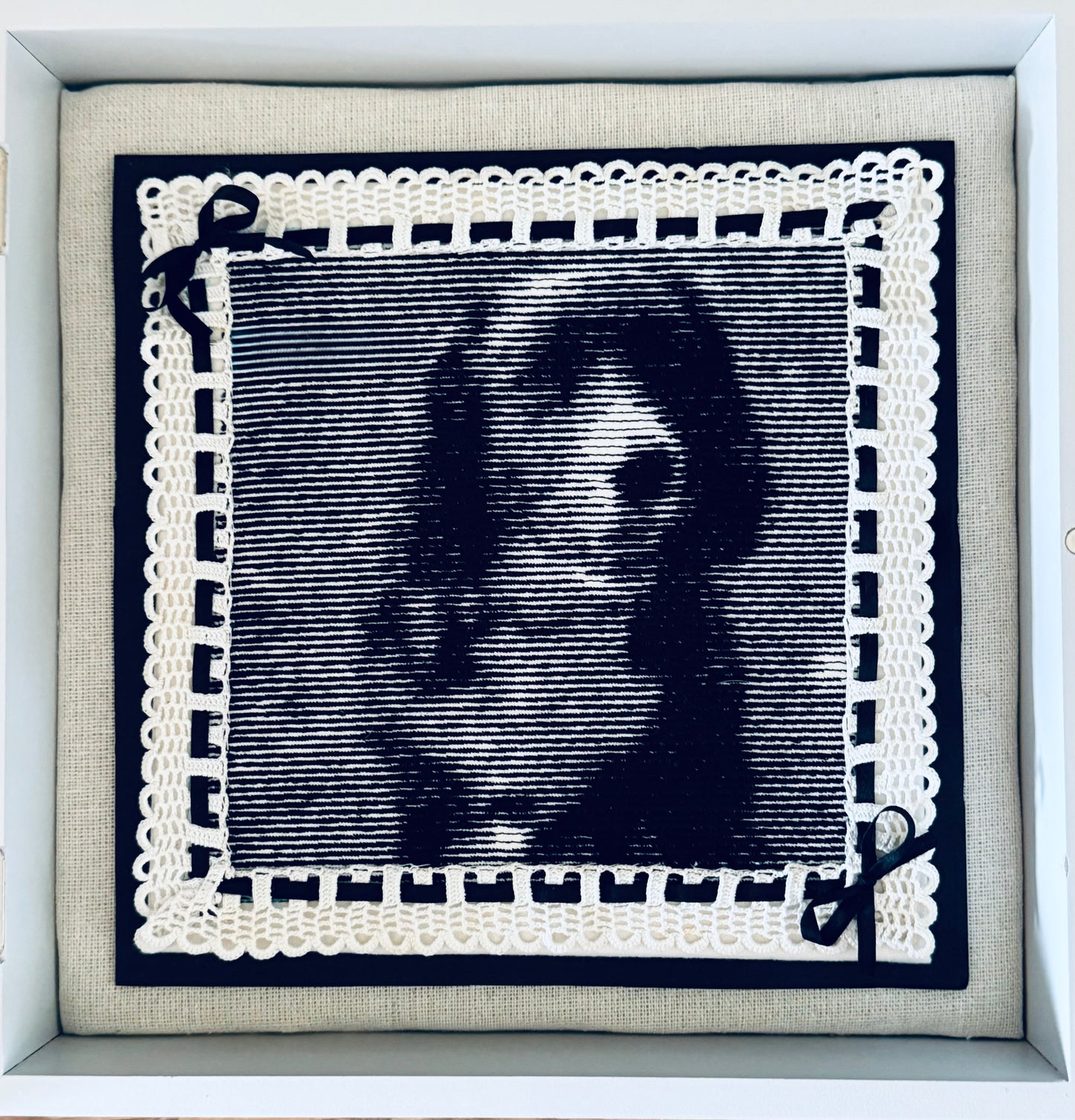 Embroidered Pet Portrait in Box Style Frame